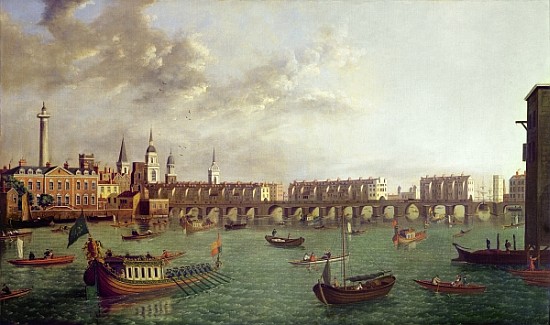 View of Old London Bridge de English School