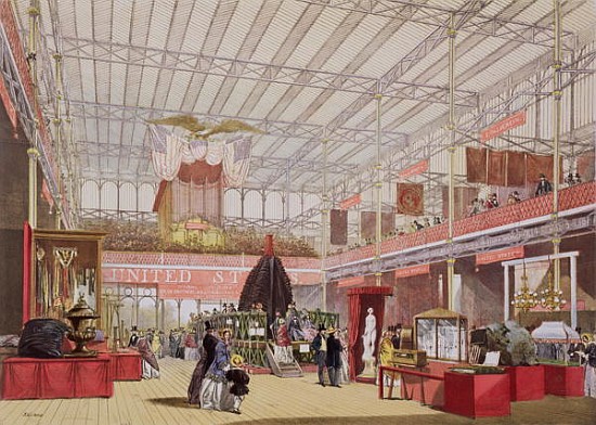 View of the United States section of the Great Exhibition of 1851, from ''Dickinson''s Comprehensive de English School