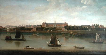 View of the Royal Hospital and the Rotunda from the south bank of The River Thames de English School