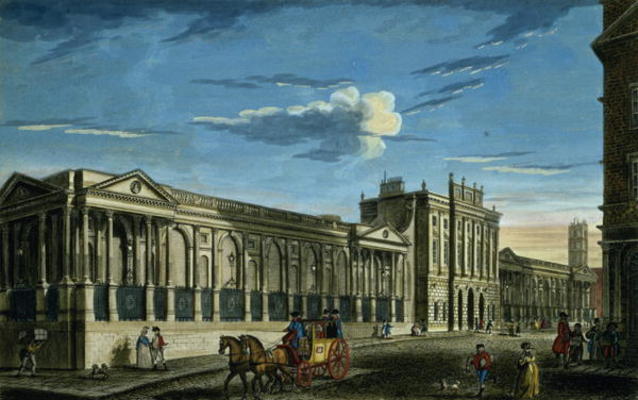 A View of the Bank of England, Threadneedle Street, London, printed for Bowles and Carver, pub. 1797 de English School, (18th century)