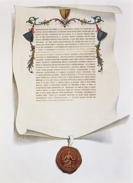 Facsimile edition of the Magna Carta, first published in 1225, 1816 (vellum) de English School, (19th century)
