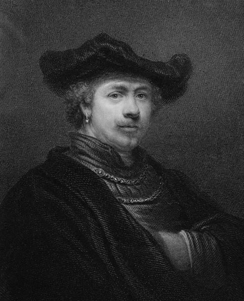 Rembrandt Harmens van Rijn from 'The Gallery of Portraits' de English School, (19th century)
