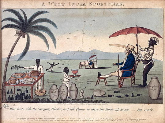 A West India Sportsman, published by William Holland, 1807 (etching, engraving and aquatint) de English School, (19th century)