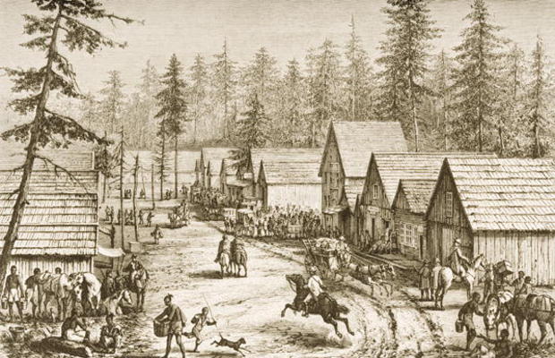 Cisco Station, California, from 'American Pictures', published by The Religious Tract Society, 1876 de English School, (19th century)