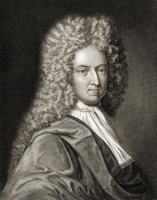 Daniel Defoe (1660-1731) from 'Gallery of Portraits', published in 1833 (engraving) de English School, (19th century)