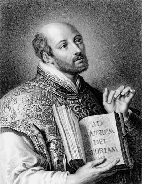 St. Ignatius of Loyola (1491-1556) from 'Gallery of Portraits', published in 1833 (engraving) de English School, (19th century)