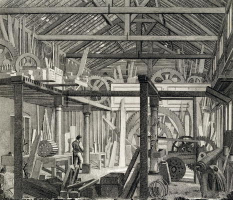 Interior View of John Bunyan's Meeting House in Zoar Street, Gravel Lane, Southwark, used as a works de English School, (19th century)