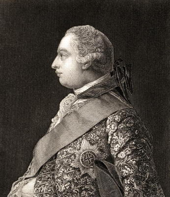 King George III (1738-1820) (engraving) de English School, (19th century)