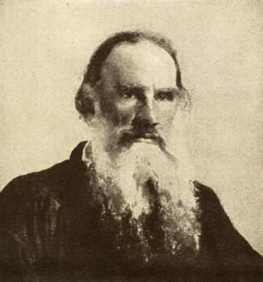 Lev Tolstoy (1828-1910) (b/w photo) de English School, (19th century)