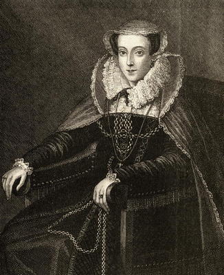 Mary Queen of Scots (1542-87) (engraving) de English School, (19th century)