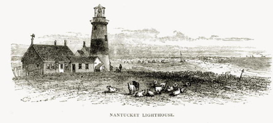 Nantucket Lighthouse, Massachusetts, c.1870, from 'American Pictures', published by The Religious Tr de English School, (19th century)