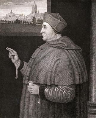 Portrait of Cardinal Thomas Wolsey (c.1475-1530) from 'Lodge's British Portraits', 1823 (litho) de English School, (19th century)
