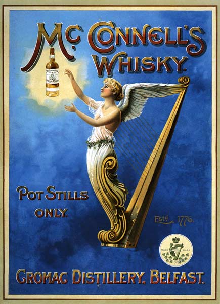 Poster advertising McConnell's Whisky de English School, (19th century)