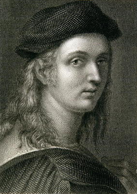 Raphael (Rafaello Sanzio) (1483-1520) (engraving) de English School, (19th century)