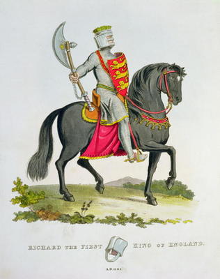 Richard I, King of England (1157-99), 1194, from 'Ancient Armour', by Samuel Rush Meyrick, 1824 (col de English School, (19th century)