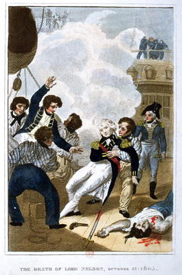The Death of Lord Nelson (1758-1805) on 21st October 1805 de English School, (19th century)