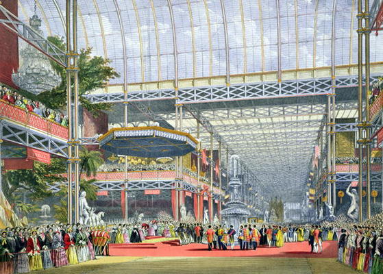 The Inauguration, from 'Dickinson's Comprehensive Pictures of the Great Exhibition of 1851', publish de English School, (19th century)