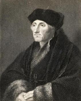 Desiderius Erasmus (1469-1536) from 'Gallery of Portraits', published in 1833 (engraving)