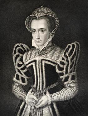 Portrait of Queen Mary I (1516-1558) from 'Lodge's British Portraits', 1823 (engraving)