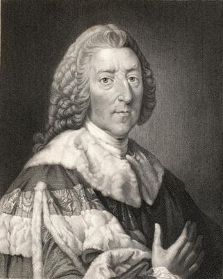 William Pitt the Elder (1708-78) 1st Earl of Chatham, from 'Gallery of E Portraits', published in 18 de English School, (19th century)