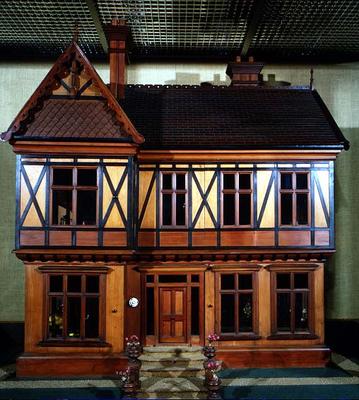 Doll's house purchased and furnished by Queen Mary, made by Ascroits of Liverpool, c.1920 (mixed med de English School, (20th century)