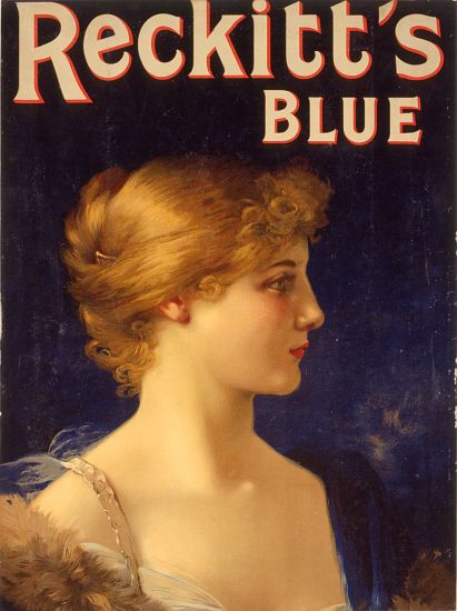 Advertisement for 'Reckitts Blue' carbolic soap de English School, (20th century)