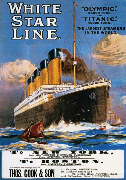 Poster advertising the White Star Line de English School, (20th century)