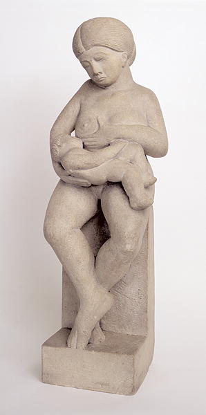 Madonna and Child 1 - feet crossed, 1909-10 (portland stone)  de Eric Gill