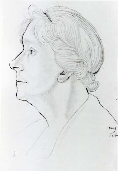 Mary Ethel Gill, 1940 (pencil & sanguine on paper)  de Eric Gill