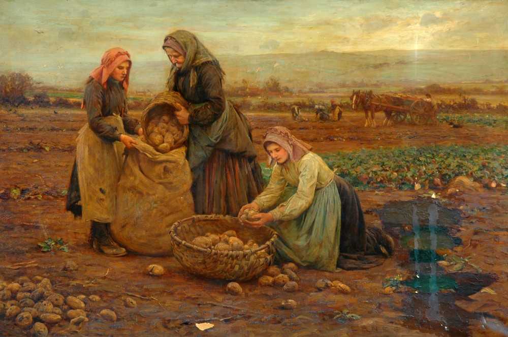 The Potato Pickers de Ernest Higgins Rigg