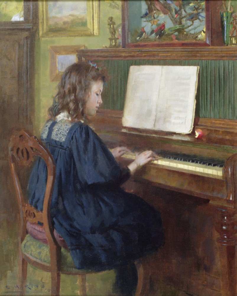Playing the Piano de Ernest Higgins Rigg