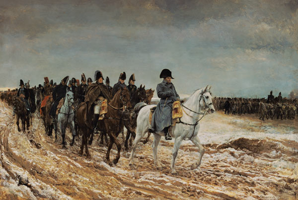 Napoleon and the generals Ney, Berthier, Drouaut, de Ernest Meissonier