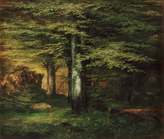 Woods inside. de Ernst Ferdinand Oehme