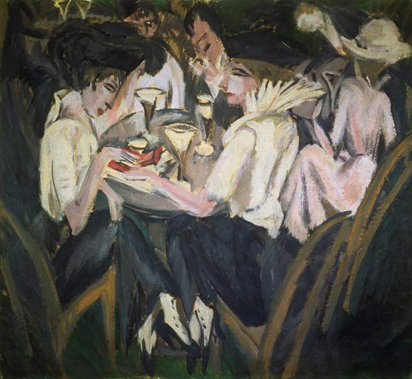 In the Cafégarten de Ernst Ludwig Kirchner