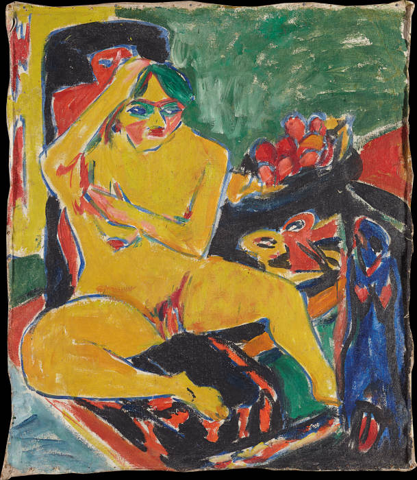 Nude at the Studio de Ernst Ludwig Kirchner
