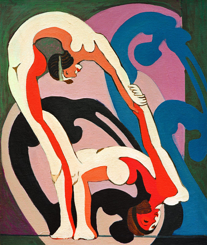 Pareja de acróbatas de Ernst Ludwig Kirchner