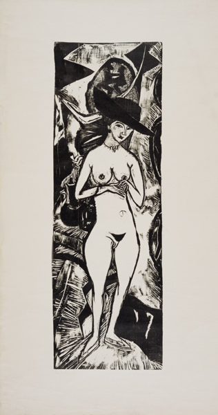 Akt mit schwarzem Hut de Ernst Ludwig Kirchner