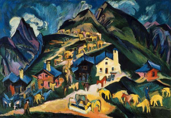 Driving the Cattle to Alpine Pastures de Ernst Ludwig Kirchner
