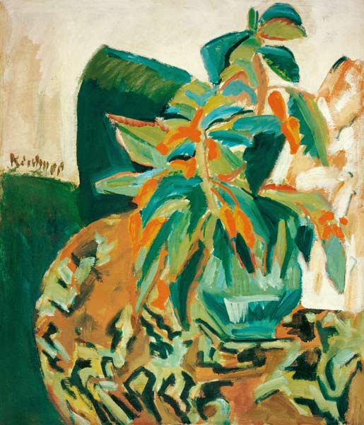 Blossoming plant de Ernst Ludwig Kirchner