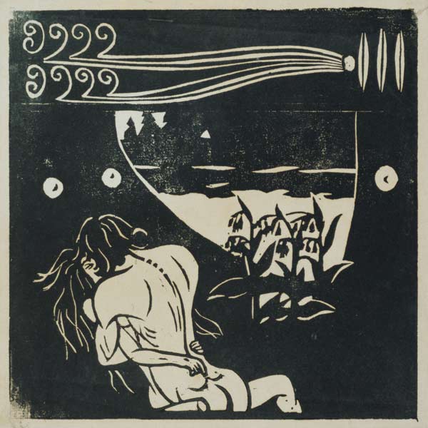 Die Vereinigung (Aus: Zwei Menschen, Mann und Weib) de Ernst Ludwig Kirchner