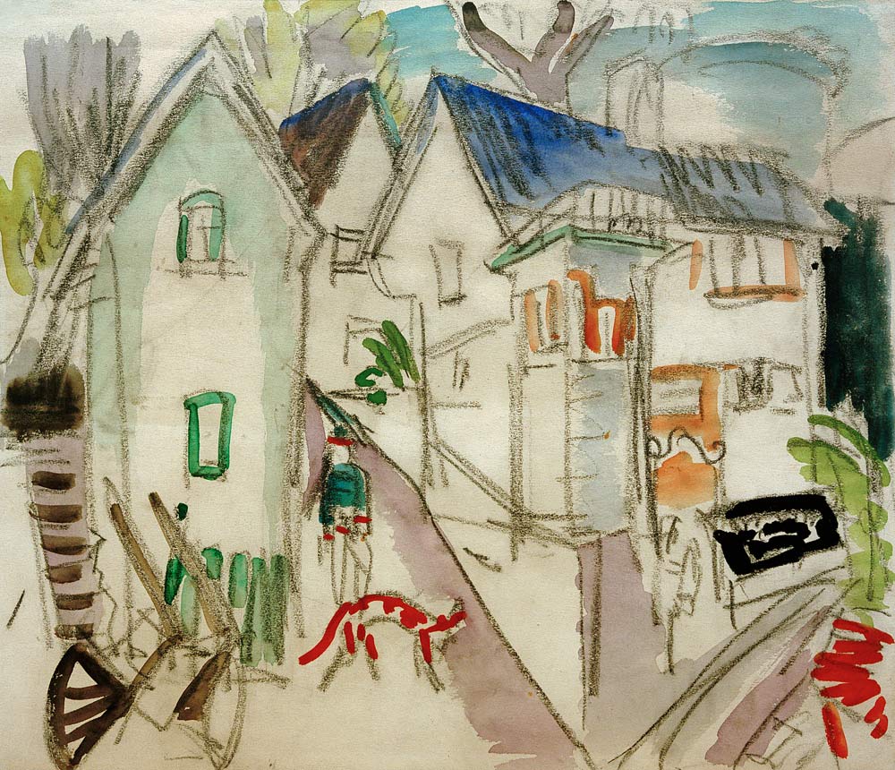 Dorfstraße im Taunus bei Königstein de Ernst Ludwig Kirchner