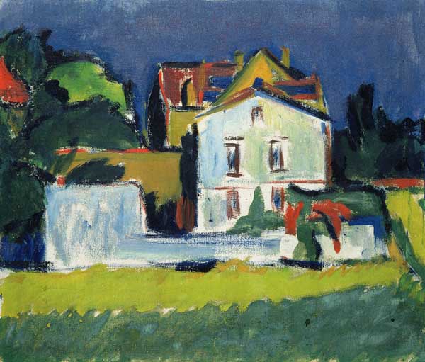 La casa blanca (casa Moritzburger) de Ernst Ludwig Kirchner