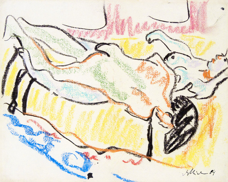 Pareja en el estudio de Ernst Ludwig Kirchner
