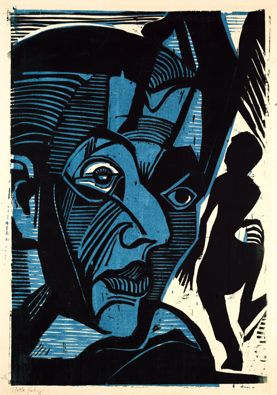 Selbstbildnis (Melancholie der Berge) de Ernst Ludwig Kirchner