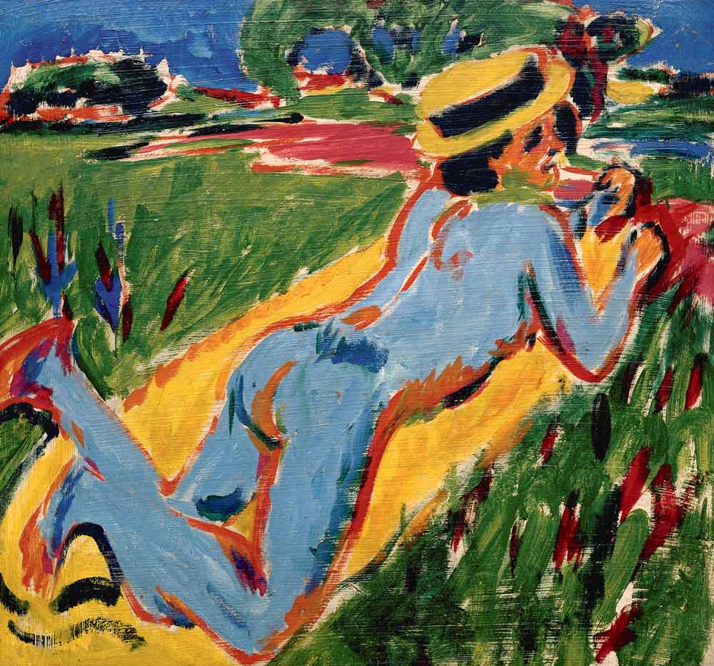 Recycling Blue Nude in a Straw Hat de Ernst Ludwig Kirchner