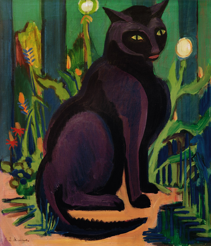 Gato negro de Ernst Ludwig Kirchner