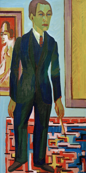 Pintor de pie (autorretrato) de Ernst Ludwig Kirchner