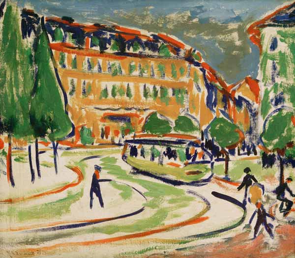 Tranvía en Dresden de Ernst Ludwig Kirchner