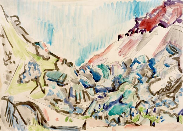 Corte del valle de Davos de Ernst Ludwig Kirchner