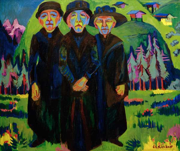 The three old women de Ernst Ludwig Kirchner